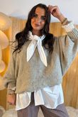 Big Softie Batwing Or Butterfly Knit Oatmeal **